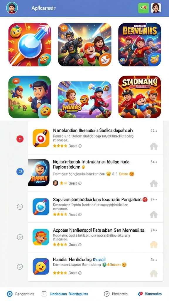 Tampilan awal permainan yang menarik dan user-friendly.