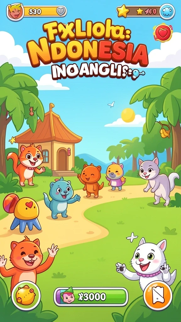 Tampilan awal game yang menarik dan mudah dinavigasi.