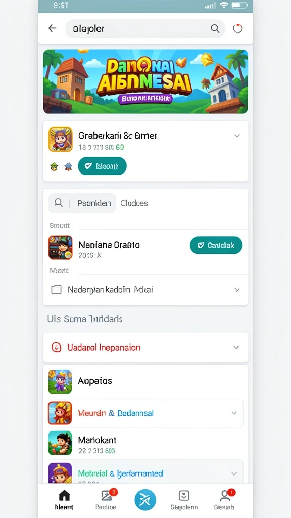 Pemandangan menakjubkan dari dunia permainan yang luas.