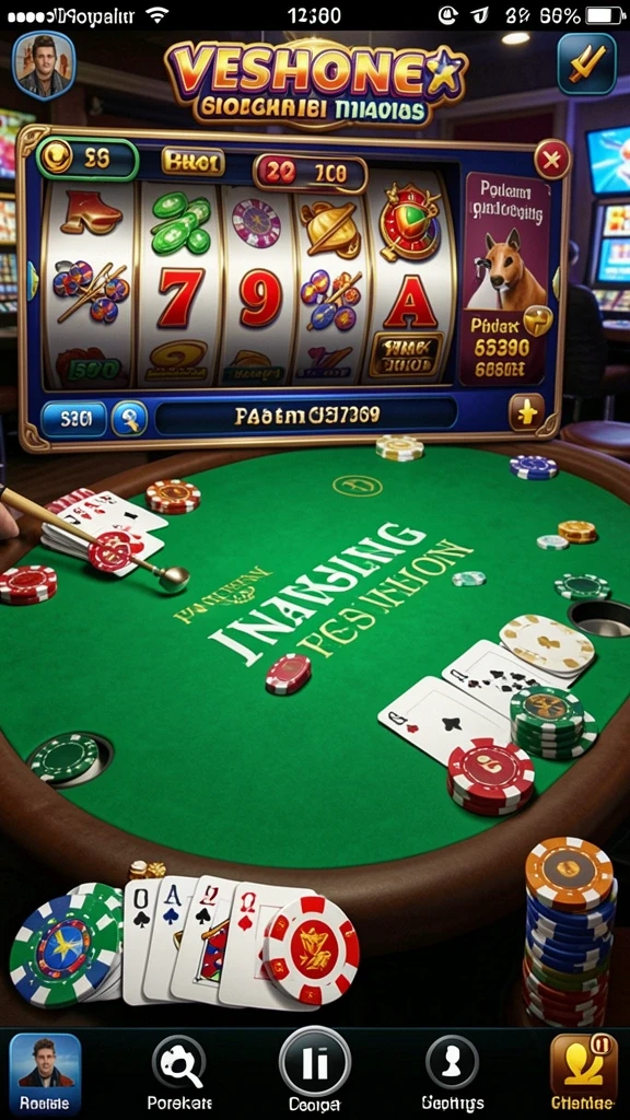 Screenshot aplikasi dengan tema slot klasik yang menarik.