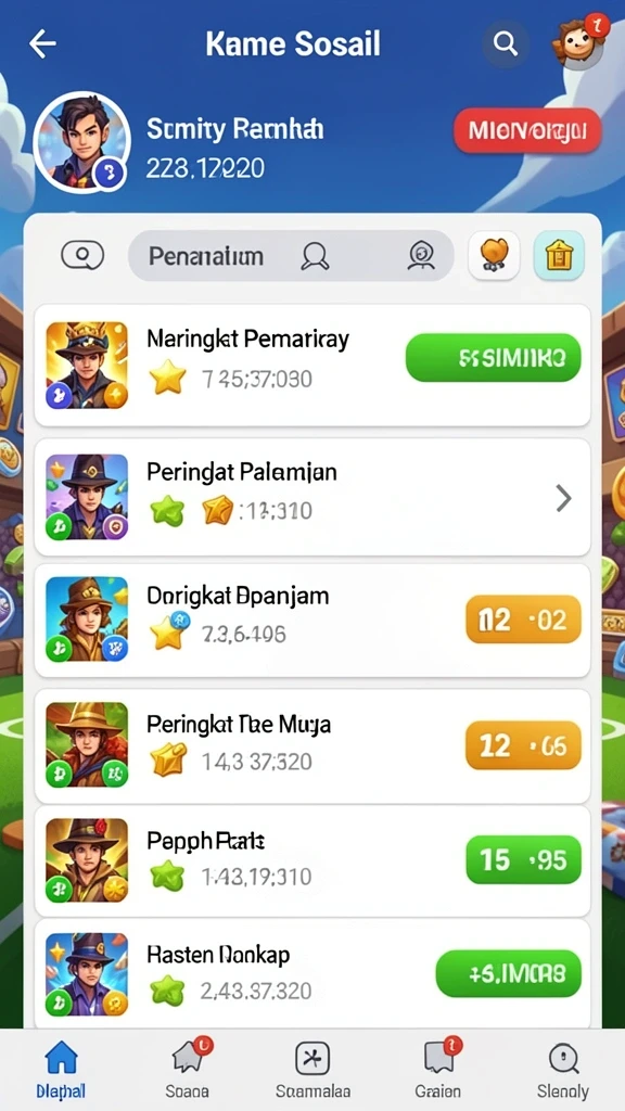 Screenshot menampilkan antarmuka permainan yang menarik.