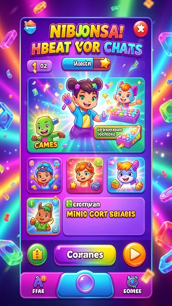 Menu pilihan permainan yang mudah dinavigasi.