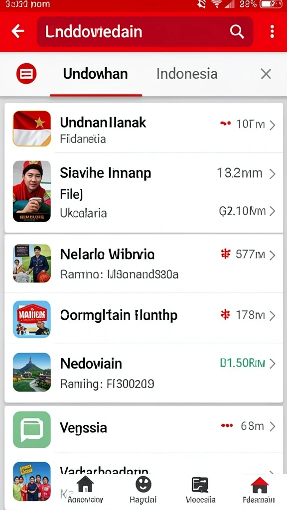 Tampilan awal yang menarik dengan karakter unik.