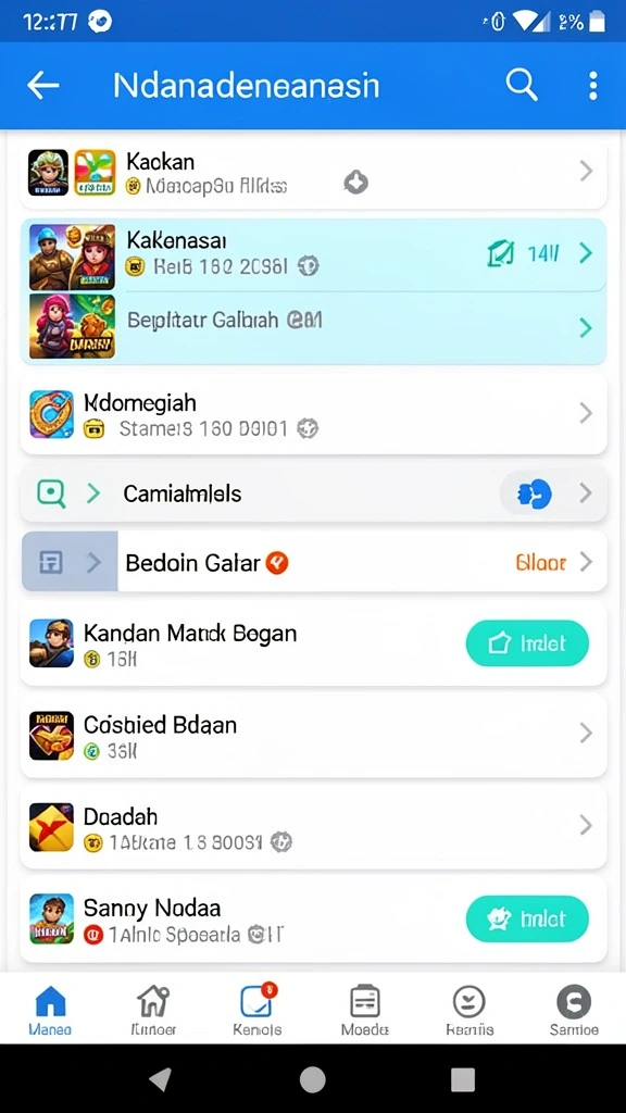 Beragam permainan yang menantang dan seru.