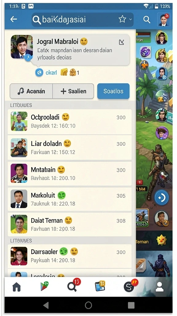 Screenshot menunjukkan tampilan awal permainan RPLOOT.