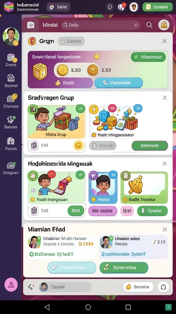 Fitur komunitas yang memungkinkan interaksi antar pemain.